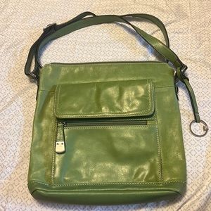 Giani Bernini purse. Green leather.